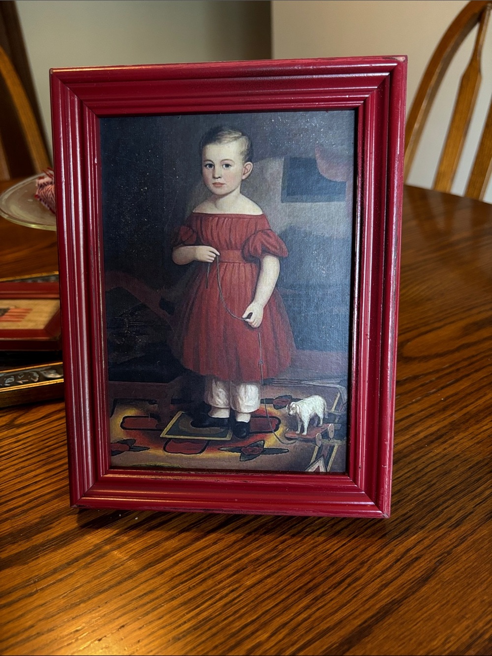 Folk Art Girl in Red